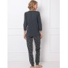 Хлопковая пижама с брюками Aruelle HANNA, Цвет: графит, Размеры: XS, изображение 3