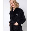 Теплый халат Aruelle KATE BLACK, Цвет: черный, Размеры: XL, изображение 3