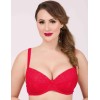 Бюстгальтер балконет пуш-ап Simona M 870 красный-сетка, Цвет: красный-сетка, Размеры: 80C, изображение 2