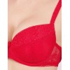 Бюстгальтер балконет пуш-ап Simona M 870 красный-сетка, Цвет: красный-сетка, Размеры: 80C, изображение 3