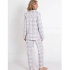 Фланелевая пижама с брюками Aruelle AMALIA, Цвет: светло-серый, Размеры: XS, изображение 3
