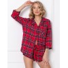 Хлопковая пижама с шортами Aruelle DARLA, Цвет: красный, Размеры: XS