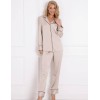 Брючный пижамный комплект Aruelle JESS, Цвет: бежевый, Размеры: XS, изображение 2