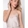 Атласная сорочка на тонких бретелях Aruelle JOSEPHINE, Цвет: бежевый, Размеры: XS, изображение 3