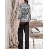 Пижама атласная с брюками Mia-Amore MANUELLA 7125, Цвет: черно-белый, Размеры: XL, изображение 2
