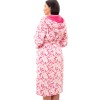 Теплый халат с капюшоном Primaverina CAROLINA PN-FNL02, Цвет: розовый мультиколор, Размеры: M, изображение 3