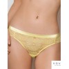 Кружевные трусы бразилиана VOVA SUN V50655, Цвет: лимонное мороженое, Размеры: XS
