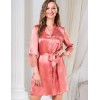 Рубашка-халат из шелка Mia-Amore SHARON 3807 коралл, Цвет: коралл, Размеры: L