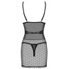 Сексуальная сорочка с трусиками Obsessive BOWESSA CHEMISE, Цвет: черный, Размеры: S/M, изображение 4