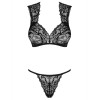 Соблазнительный комплект Obsessive ELISETTA SET, Цвет: черный, Размеры: L/XL, изображение 3