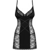 Сексуальная сорочка с трусиками Obsessive LAURISE BABYDOLL, Цвет: черный, Размеры: S/M, изображение 3