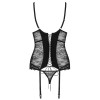 Корсет с трусиками Obsessive LAURISE CORSET, Цвет: черный, Размеры: S/M, изображение 4