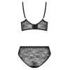 Соблазнительный комплект Obsessive LAURISE SET, Цвет: черный, Размеры: S/M, изображение 4