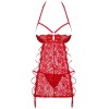 Сексуальная сорочка с трусиками Obsessive REDIOSA CHEMISE, Цвет: красный, Размеры: L/XL, изображение 3