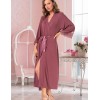 Длинный халат кимоно из вискозы Mia-Amore LETICIA 1679 какао, Цвет: какао, Размеры: XS, изображение 3