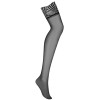 Чулки под пояс Obsessive KLARITA STOCKINGS, Цвет: черный, Размеры: S/M, изображение 4