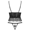 Откровенный корсет Obsessive ROMANESA CORSET, Цвет: черный, Размеры: S/M, изображение 4