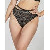 Трусы стринги высокие Kris Line LUELLA stringi high waist, Цвет: черный, Размеры: XL