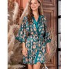 Шелковый халат-кимоно женский Mia-Amore EMERALD 3783, Цвет: изумрудный, Размеры: L/XL