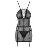 Сексуальная сорочка с трусиками Obsessive BASITTA CHEMISE, Цвет: черный, Размеры: L/XL, изображение 3
