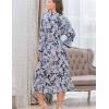 Длинный халат-кимоно Mia-Mella MADLEN 6389, Цвет: синий, Размеры: 2XL/3XL, изображение 3
