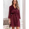 Рубашка-халат атласная Mia-Amore VICTORIA 7107 бордо, Цвет: бордо, Размеры: 3XL