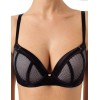 Бюстгальтер балконет пуш-ап гель Coquette Revue MESH 82104, Цвет: черный, Размеры: 70B