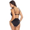 Черный купальник с высокими плавками Lorin L2416/2, Цвет: черный, Размеры: 70C, изображение 2