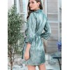 Атласный халат-рубашка Mia-Amore FLORENTINA 7117, Цвет: фисташковый, Размеры: S, изображение 2