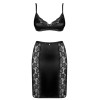 Соблазнительный комплект бюст + юбка Obsessive BLANITA, Цвет: черный, Размеры: S/M, изображение 3