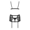 Сексуальный комплект с поясом Obsessive BLANITA SET, Цвет: черный, Размеры: S/M, изображение 4
