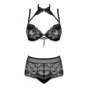 Сексуальный комплект Obsessive ELIZENES SET, Цвет: черный, Размеры: S/M, изображение 3