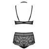 Сексуальный комплект Obsessive ELIZENES SET, Цвет: черный, Размеры: S/M, изображение 4