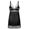 Сексуальная сорочка с трусиками Obsessive ELOISSA CHEMISE, Цвет: черный, Размеры: S/M, изображение 3