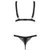 Сексуальный комплект Obsessive ELOISSA SET, Цвет: черный, Размеры: L/XL, изображение 4
