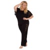 Вискозный комплект топ и брюки Akcent 578, Цвет: черный, Размеры: L
