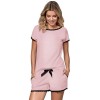 Топ и шорты из трикотажной вискозы Nipplex MARGOT PAJAMAS розовый, Цвет: розовый, Размеры: L