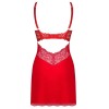 Сексуальная сорочка с трусиками Obsessive LOVENTY CHEMISE, Цвет: красный, Размеры: S/M, изображение 4