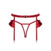 Пояс для чулок + стринги Obsessive RUBINESA GARTER BELT, Цвет: красный, Размеры: L/XL, изображение 4