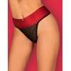 Трусики стринги Obsessive TIENESY THONG, Цвет: черный/красный, Размеры: S/M