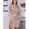 Короткий шелковый халат Mia-Amore 3453 CLEMENTINA, Цвет: латте, Размеры: L/XL