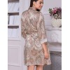 Короткий шелковый халат Mia-Amore 3453 CLEMENTINA, Цвет: латте, Размеры: L/XL, изображение 2