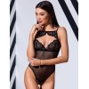 Соблазнительное боди-стринг Passion VERONIQUE BODY, Цвет: черный, Размеры: L/XL