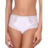 Кружевные высокие трусы слипы Amelie POLINA 2010-2 белый, Цвет: белый, Размеры: XL