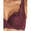Кружевной бюстгальтер балконет MAT CORA BORDO M-3344-22, Цвет: бордовый, Размеры: 70C, изображение 2