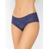 Кружевные бесшовные трусы слипы Julimex BELLIE GRANATOWE, Цвет: темно-синий, Размеры: S
