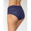 Кружевные бесшовные трусы слипы Julimex BELLIE MAXI GRANATOWE, Цвет: темно-синий, Размеры: S, изображение 2