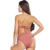 Купальник бандо с высокими плавками Lorin L2441/2, Цвет: пудра, Размеры: 70D, изображение 2