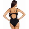 Черный совместный купальник с пуш-ап Lorin L4494/2, Цвет: черный, Размеры: 70B, изображение 2