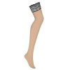 Чулки под пояс Obsessive ISABELLIA STOCKINGS, Цвет: телесный, Размеры: L/XL, изображение 4
